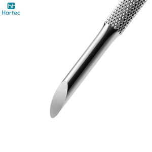 OEM ODM High-Precision Manicure Instrument Stainless Steel Cuticle Nail Pusher With Textured Grip For Professional Salon Use - Product Image 5