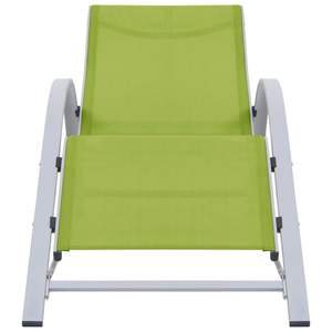 Tumbona ajustable de aluminio verde estándar con reposabrazos - Product Image 4