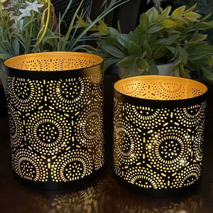 ที่วางเทียนโลหะตกแต่งบนโต๊ะ ดีไซน์สวยงาม สร้างบรรยากาศแสงเทียน สำหรับตกแต่งพื้นที่รับประทานอาหาร - Product Image 1