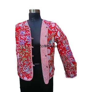 เสื้อแจ็คเก็ตถักมือสไตล์วินเทจผ้าฝ้ายติดกระดุมสำหรับฤดูร้อน ใส่ได้สองด้าน เป็นมิตรกับสิ่งแวดล้อม ระบายอากาศได้ดี สำหรับผู้หญิง - Product Image 6