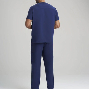 Custom Unisex Knitted Scrub <b>Tops</b> Medical Uniform Shirts Hospital Nursing Apparel OEM Pakistan Export Manufacturer Supply - Product Image 3