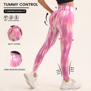 Women's Mid-Waisted Leggings Soft Slim <b>Tummy</b> <b>Control</b> Quick Dry Spandex/Polyester Summer Eco-Friendly Fitness Yoga Running - Product Image 3