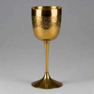 Calice décoratif en laiton, gobelet artisanal, tasse à boire de style antique, vaisselle vintage, décoration médiévale, élégant et classique - Product Image 2