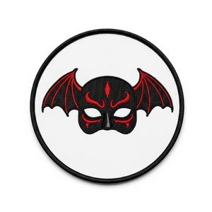 Parche Bordado Redondo Termoadhesivo de Calavera de Vampiro y Alas de Murciélago, Insignia para Motociclistas y Amantes del Rock, Aplique Gótico de Terror, Decoración DIY para Chaquetas, Venta al por Mayor - Product Image 4