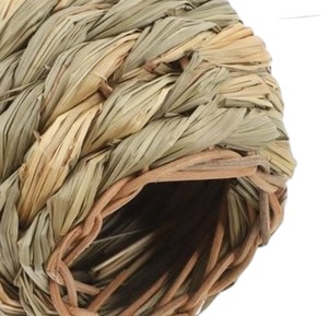 Natural fiber hanging tunnel shelter grass birdhouse soft <b>nesting</b> <b>bed</b> organic chewable toy finches pet accessories - Product Image 4