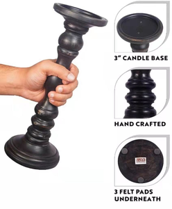 Candelabros de Madera Tallados a Mano para Bodas, Portavelas para Decoración del Hogar, Mesa, Ramadán, por MULTI CRAFT - Product Image 6