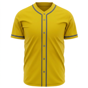 Service OEM, maillot de baseball pour homme de haute qualité, nouvelle arrivée, col en V, respirant, manches courtes, vêtements de sport - Product Image 1