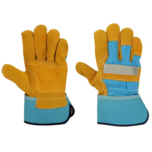 Gants de sécurité en cuir industriels OEM ODM avec coutures renforcées, gants de travail en cuir, prix de gros d'usine - Product Image 1