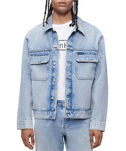 Veste en jean pour homme en coton avec rembourrage en fibre de polyester, chaude, durable, vêtement d'extérieur décontracté - Product Image 1