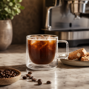 แก้วกาแฟ/เอสเพรสโซ่แบบสองชั้น ขนาด 150 มล. ทำจากแก้วบอโรซิลิเกต งานแฮนด์เมด พร้อมโลโก้สั่งทำ สำหรับของขวัญองค์กรและของที่ระลึกเพื่อการส่งเสริมการขาย - Product Image 6