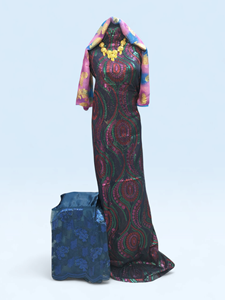 Vestido Tradicional Somalí de Lujo Fransawi Dirac - Vestido Premium con Cuentas para Bodas y Ocasiones Especiales - Product Image 4