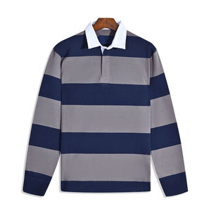 Camiseta de Rugby Clásica Unisex de Algodón Tejido, Manga Larga, Diseño Sólido, Ropa de Equipo, Cómoda, Transpirable, Antipilling, Personalizable - Product Image 1