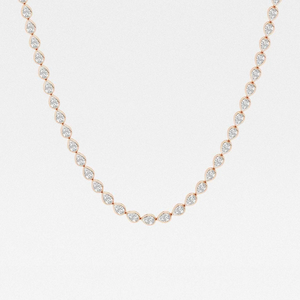 Collar de cadena tipo tenis con diamantes cultivados en laboratorio en forma de pera de 12.5 quilates, engaste de bisel orientado al este-oeste, collar brillante, joyería de cadena tipo tenis. - Product Image 4