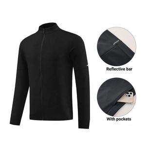 Wholesale Men Versatile <b>Jacket</b> Fitness Running Sports Top Gym <b>Workout</b> Lightweight Zip up <b>Jacket</b> With Zipper Pockets 2026 - Product Image 2