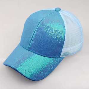 Unisex <b>Sequin</b> <b>Mesh</b> Baseball Cap Adjustable Breathable Fashion Hat for Spring Summer Casual Wear - Product Image 2