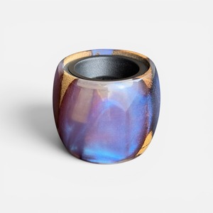 Quemador de Incienso Mubkhar Decorativo Hecho a Mano con Madera de Acacia de Inspiración Árabe y Resina Epoxi, Porta Incienso de Oud para el Hogar de Lujo - Product Image 1