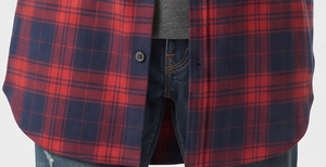 Camisas Casuales de Franela para Hombre, Manga Larga, 100% Poliéster, Corte Holgado, Hombros Caídos, Cuello Camisero, Invierno - Product Image 6