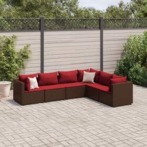 Conjunto de Muebles de Patio Color Rojo Canela en la Colección de Muebles de Exterior Premium Marrón - Product Image 1