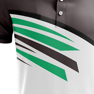 Chemise de golf décontractée pour homme en coton piqué, imprimée par transfert thermique, à manches courtes, respirante, séchage rapide, service OEM - Product Image 6
