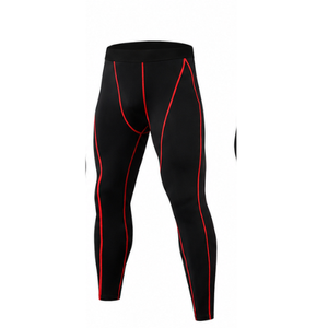 Black Red Contrast Compression Long Sleeve <b>Top</b> and Full Length Pants Set Crew Neck High Waist Seamless <b>Sweat</b> Wicking Yoga Wear - Product Image 2