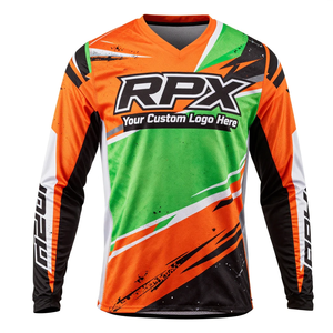 Jersey de Ciclismo Personalizable para Motocross, Resistente al Viento, de Manga Larga, Secado Rápido, Transpirable, Anti-UV, de Poliéster - Product Image 1