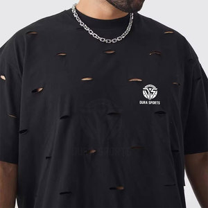 Latest Design Quick Dry Men Distressed T-Shirt Comfortable High Quality Men Distressed T-Shirts Made In Pakistan - Product Image 2