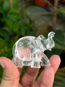 Estatua de Elefante de Cuarzo Transparente Tallada a Mano, Figura de Animal de la Suerte, Feng Shui, REIKI, OEM, ODM, Venta al Por Mayor - Product Image 1