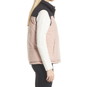 Womens Customized Puffer Vest Winter Sleeveless Jacket <b>Ladies</b> Quilted Vests Warm Fur <b>Hooded</b> Custom Logo Outer Wear Zipper <b>Gilet</b> - Product Image 4