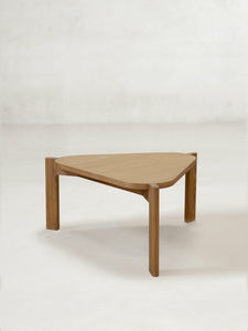 Mesa de Centro Triangular Estilo Pierre Jeanneret, Madera Sólida Hecha a Mano, Mesa Baja para Sala de Estar y Lounge de Hotel de Lujo, Venta al Por Mayor - Product Image 5