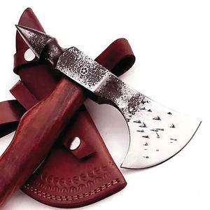 Burraq Hacha Tomahawk de 16 pulgadas, hecha a mano, de acero al carbono, con mango de palisandro, para partir leña, uso industrial y exterior, regalo para el Día del Padre - Product Image 5