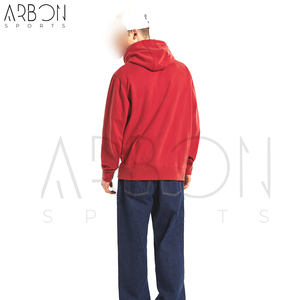 Sudadera con capucha de algodón polar roja, ligera y cómoda, con cremallera completa, de buena calidad, la más reciente, a precio de mayorista. - Product Image 3