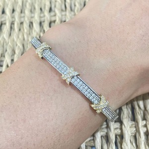 Brazalete de Diamantes Moissanite de Lujo y Calidad de Exportación para Mujer, Plata de Ley 925, Colección de Joyería para Bodas, Disponible para la Venta - Product Image 5