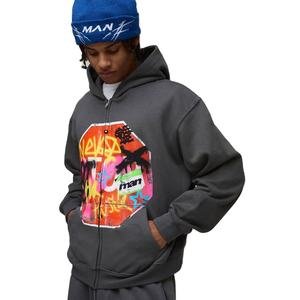 Sudadera con Capucha de Forro Polar Teñido Liso de Invierno, 100% Algodón, con Estampado por Transferencia de Calor Personalizado, Unisex, con Color Personalizado - Product Image 1