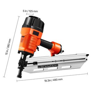Clavadora neumática de bobina de aire de 80-120 PSI, herramienta de enmarcado neumática de cabeza completa de 21 grados para clavos de 2 y 3 1/2 pulgadas, clavadora de enmarcado neumática de cabeza completa de 21 grados 80 - Product Image 4