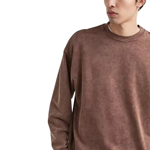 เสื้อสเวตเชิ้ตคอกลมเรียบง่ายสำหรับผู้ชาย แขนยาว สวมใส่สบาย เหมาะสำหรับกิจกรรมกลางแจ้งและพักผ่อนในชีวิตประจำวัน - Product Image 3