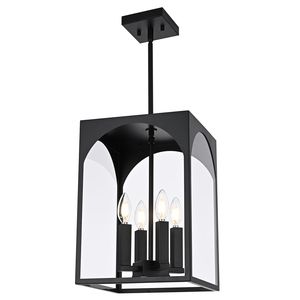 Adjustable 4-Light Outdoor Pendant Lamp <b>Large</b> Exterior Hanging <b>Lantern</b> Farmhouse Style Porch Light Fixture - Product Image 3