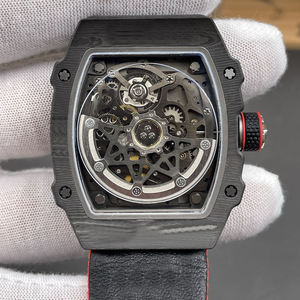 67-02 Mechanical <b>Watches</b> Luxury Crimson carbon fiber Case <b>Automatic</b> Extra Flat <b>Skeletonized</b> Dial Ultra Lightweight Men Sport Wat - Product Image 4