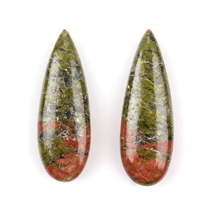 Cuentas de Unakita Natural de Alta Calidad, Forma de Pera, 10x30mm, Cuentas Sueltas para Joyería DIY, Proveedor de Cuentas de Unakita - Product Image 1