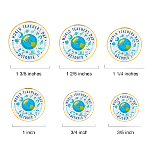 Badge métallique personnalisé en forme de broche ronde, imprimé en couleur, avec revêtement époxy, logo personnalisé - Product Image 5