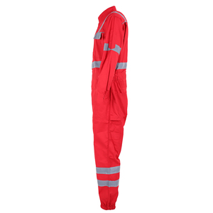 Overol de alta visibilidad ignífugo, chaqueta de protección para hombre, overol de seguridad de algodón ignífugo e impermeable, ropa de trabajo de alta visibilidad OEM - Product Image 2