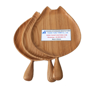 Plateau en bois personnalisé en forme de chat Thanh Tung Thinh avec poignée, écologique, antibactérien, de qualité alimentaire, de qualité commerciale - Product Image 2