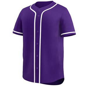 Maillot de baseball bleu clair personnalisé à manches courtes, nom et numéro imprimés par transfert thermique au dos, unisexe, adulte, 100% polyester - Product Image 3