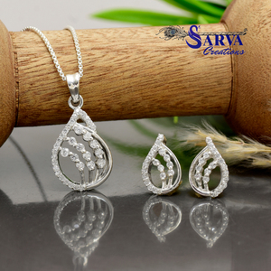 Juego de Joyería de Lujo en Plata de Ley 925 con Baño de Oro y Moissanita, Collar y Aretes para Mujer, Regalo de Boda - Product Image 1