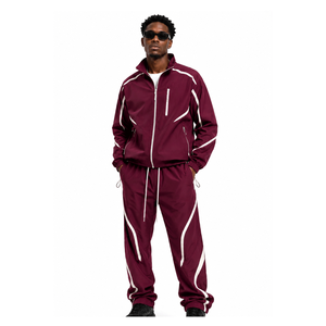 Men's Athletic Windbreaker <b>Set</b> Quick Dry Jacket and Pants Sports Outfit - Product Image 4
