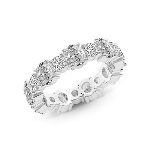 แหวนเพชรทรงวงรีและทรงกลม Mariah ดีไซน์เนอร์ ทอง 10k/12k/14k/18k แหวนเพชรแล็บแบบ Eternity แหวนเปิดวงแหวนสำหรับใส่ทุกวัน แหวนแต่งงานสำหรับผู้หญิง - Product Image 2