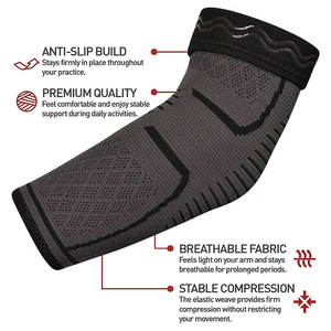 Genouillères de sport élastiques de compression pour jeunes et adultes, manchons de protection souples et flexibles pour le coude et le genou, idéaux pour la course à pied - Product Image 2