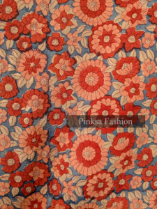 <b>Indian</b> Handblock Floral Print 100% Cotton Lightweight Fabric Wholesale for Girls Summer Dresses Home Decor & Cover by the Yard - Product Image 3