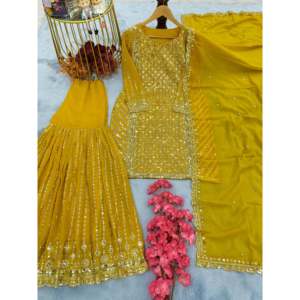 Top de diseñador para mujer y conjunto Dupatta elegante para fiesta Plazzo Look - Product Image 2