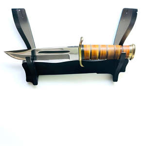 DamascuS Hunting Knife Stainless Steel Blade <b>Leather</b> Handle Clip Point Industrial Grade Fixed Outdoor Survival <b>Tool</b> - Product Image 2