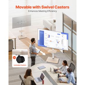 Carrello TV da Casa per Schermi da 32-70 Pollici con Rotazione a 25°, Altezza Regolabile e Funzione di Inclinazione - Product Image 3